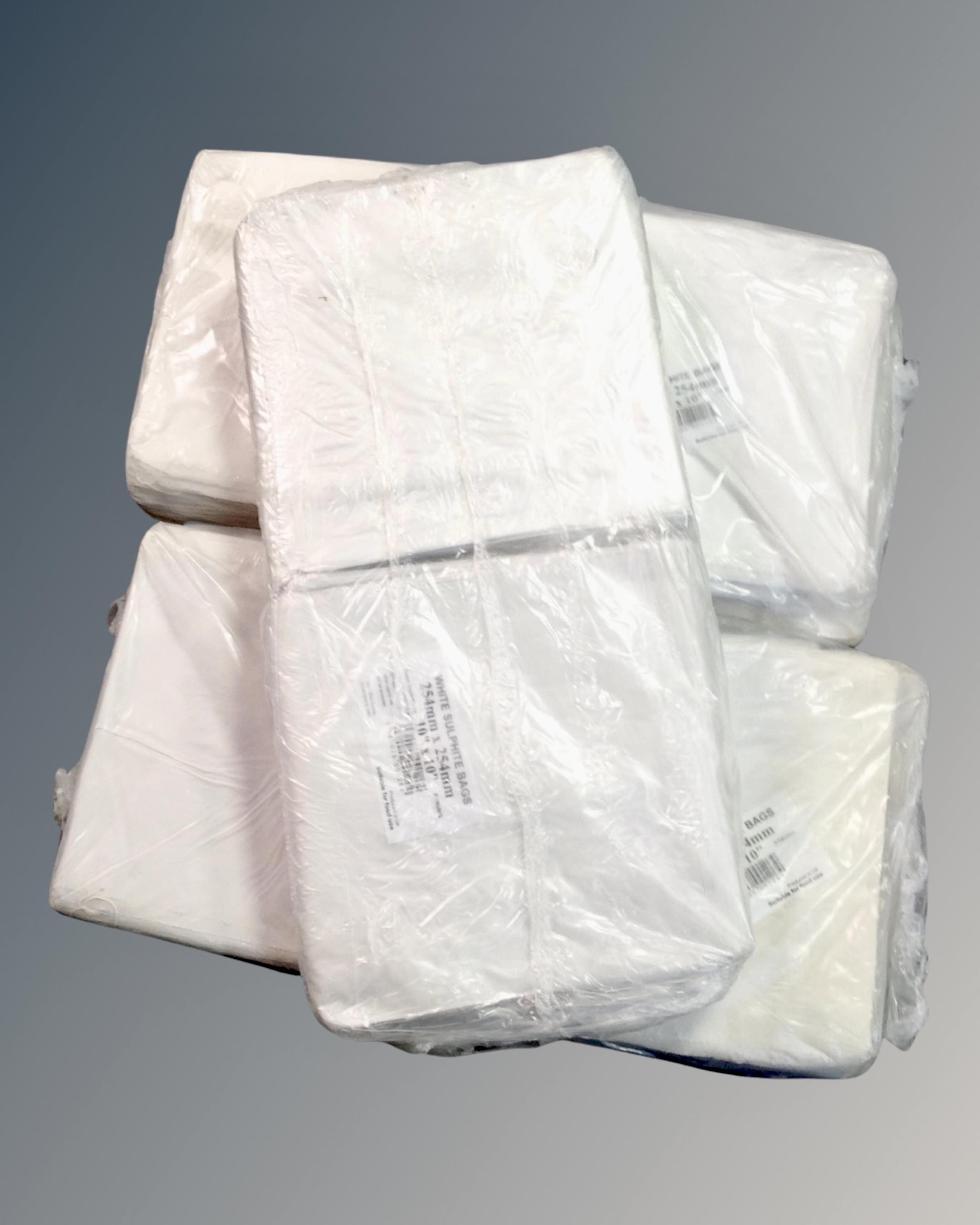 3000 254mm by 254mm white sulphate bags.