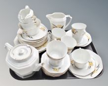A tray containing a Czechoslovakian bone china tea service.