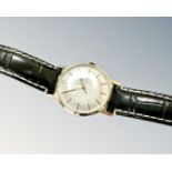 A gent's 9ct gold Tudor centre-seconds wristwatch, movement signed Tudor 17 Rubies Swiss Made,
