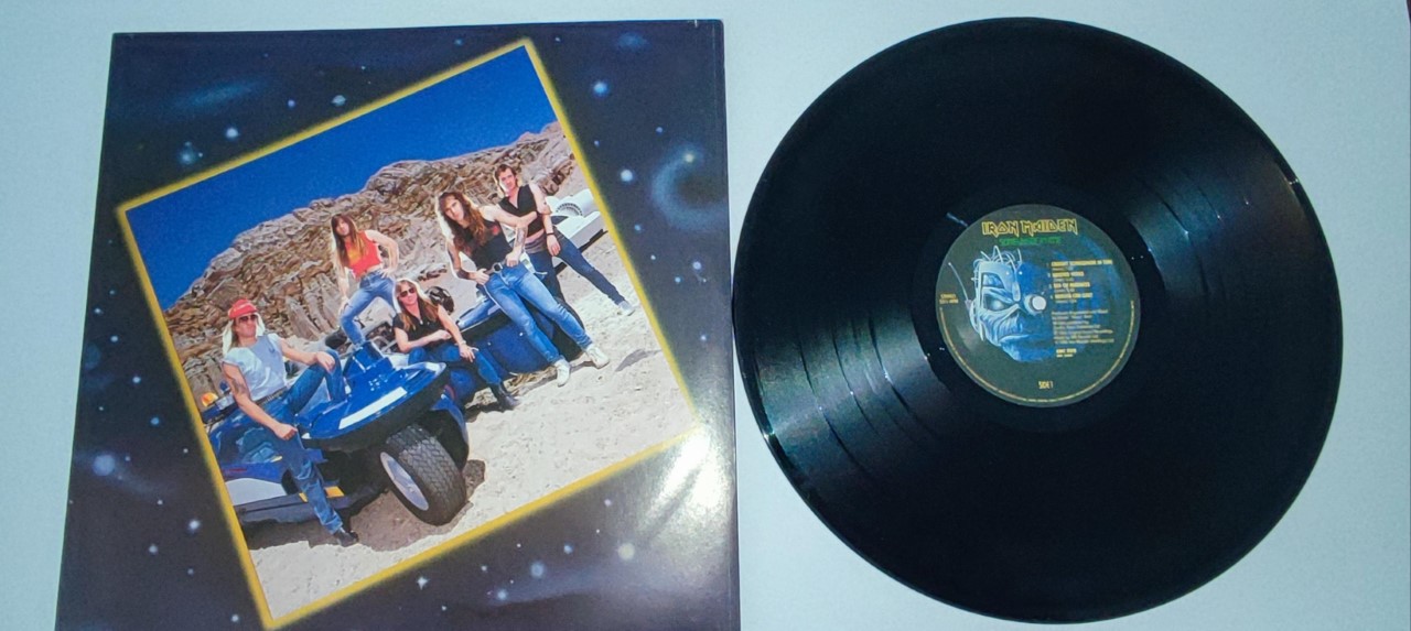 Iron Maiden's 1st issue of 1983's UK LP gatefold "piece of mind" Matrix "Utopia EMA 800", - Image 6 of 8