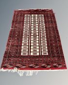 A Tekke rug, Afghanistan, 124cm by 198cm.