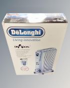 A Delonghi Dragon 3 oil filled radiator, boxed.