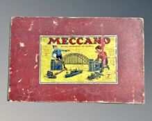 A boxed vintage Meccano number 7 construction set.