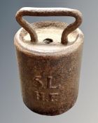A cast iron weight.