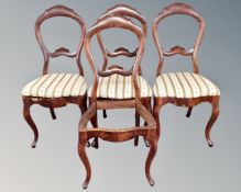 A set of four 19th century mahogany dining chairs.