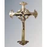 A brass crucifix.