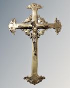 A brass crucifix.