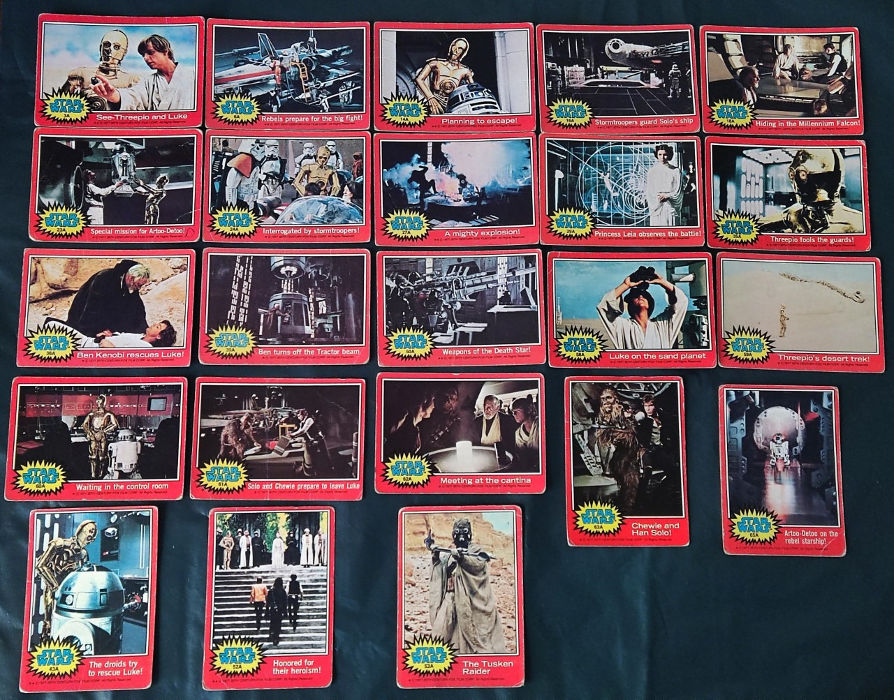 Vintage Star Wars 1977 cards.