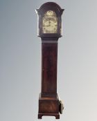 An early 20th century mahogany cased eight-day longcase clock with reproduction brass dial and