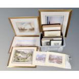 A quantity of assorted pictures and prints including signed prints by Judy Boyes, etchings,
