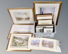 A quantity of assorted pictures and prints including signed prints by Judy Boyes, etchings,