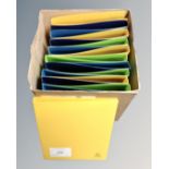 A box containing 20 A4 ring binders, new.