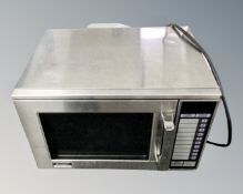 A Sharp stainless steel 1900W/R-24AT commercial microwave.