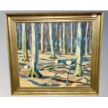 Mogens S. Andersen : Contemporary Woodland Study, signed and dated 1960, 65cm by 74cm, framed.