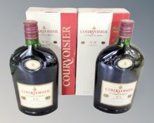 Two bottles of Courvoisier V.S. Cognac, 50cl, each in carton.