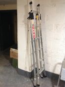 A Youngman aluminium 3-way combination ladder