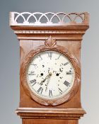 A Scandinavian painted longcase clock,