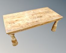 A mango wood coffee table