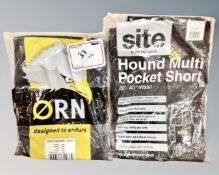 A pair of site hound multi pocket shorts, black,