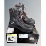 A pair of V-12 high leg side zip boots, (black) size 11, boxed and new.