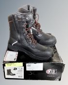 A pair of V-12 high leg side zip boots, (black) size 11, boxed and new.