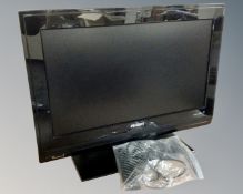 A Philips 26" LCD TV with lead and remote