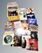 A crate of vinyl records - Steve Gibbons, Styx, 10CC, Europe, Petshop Boys, Van Halen,