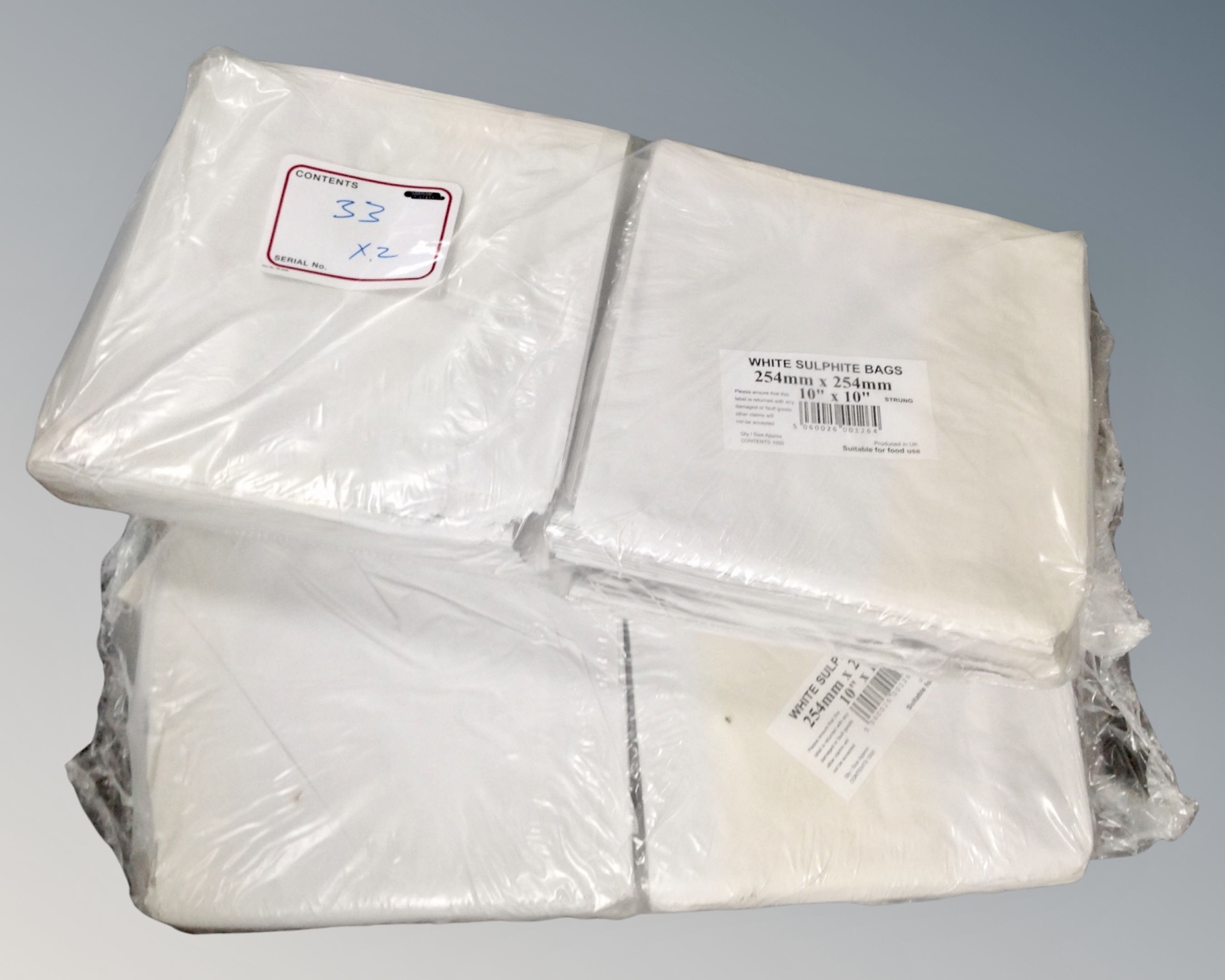 2000 white sulphate bags,