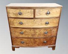 A late George III mahogany five drawer chest