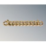 A 9ct gold rope twist bar brooch, 3.7g.