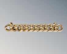 A 9ct gold rope twist bar brooch, 3.7g.