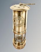 An E Thomas and Williams Welsh protector miner's lamp