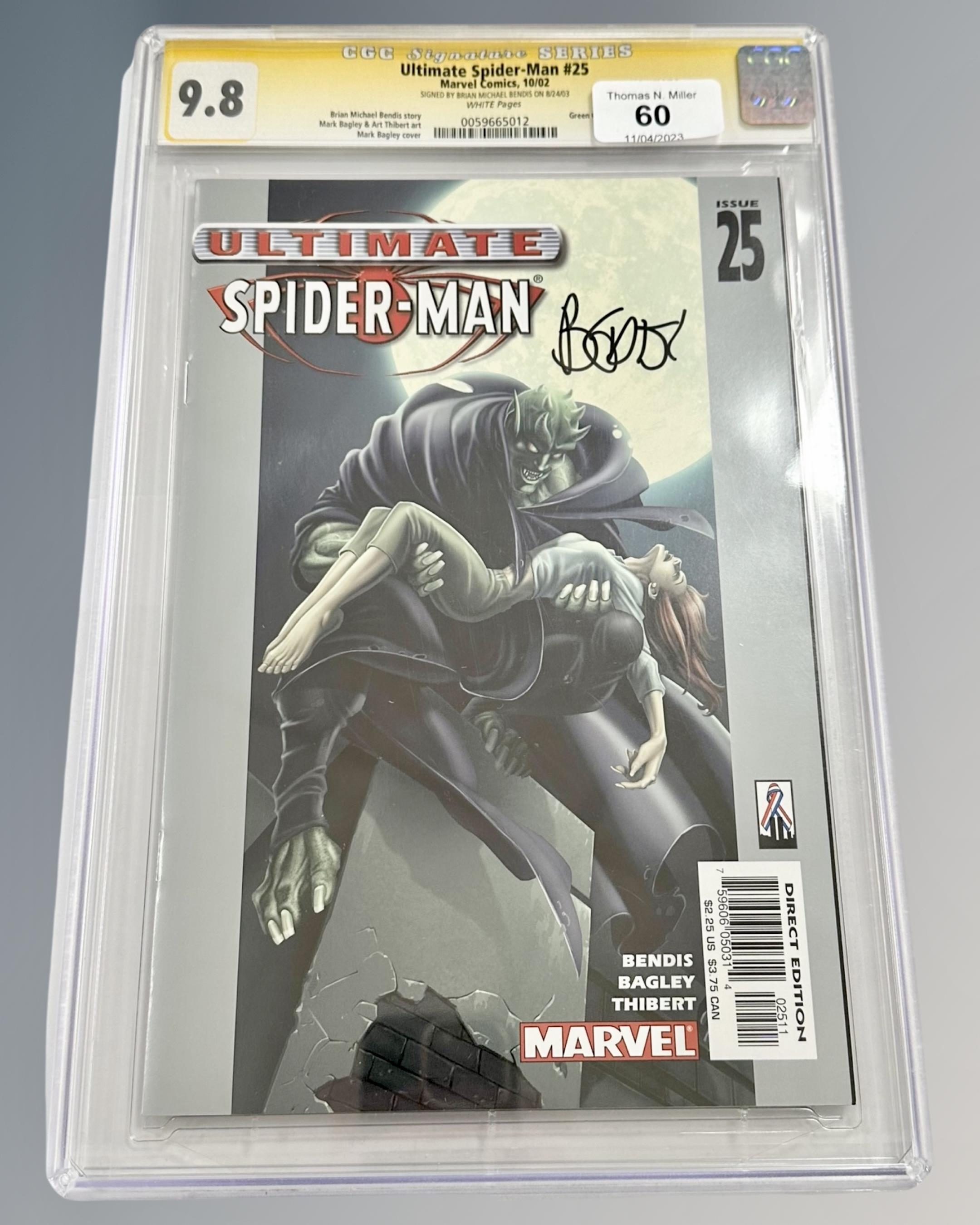 Marvel Comics - Ultimate Spider Man #25, CGC Signature Series 9.8, slabbed.