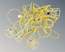 A box of string of site lights on cable