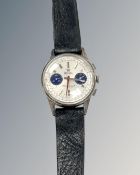 A mid 20th century Gentleman's stainless steel chronograph wristwatch by Precimax