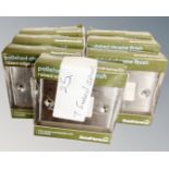 Seven Good Home polished chrome finished 13A fused connection unit switches, boxed.