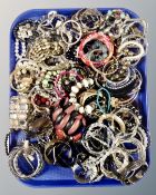 A tray of costume bangles and bracelets