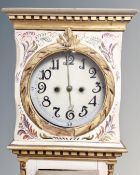 A Scandinavian painted longcase clock,