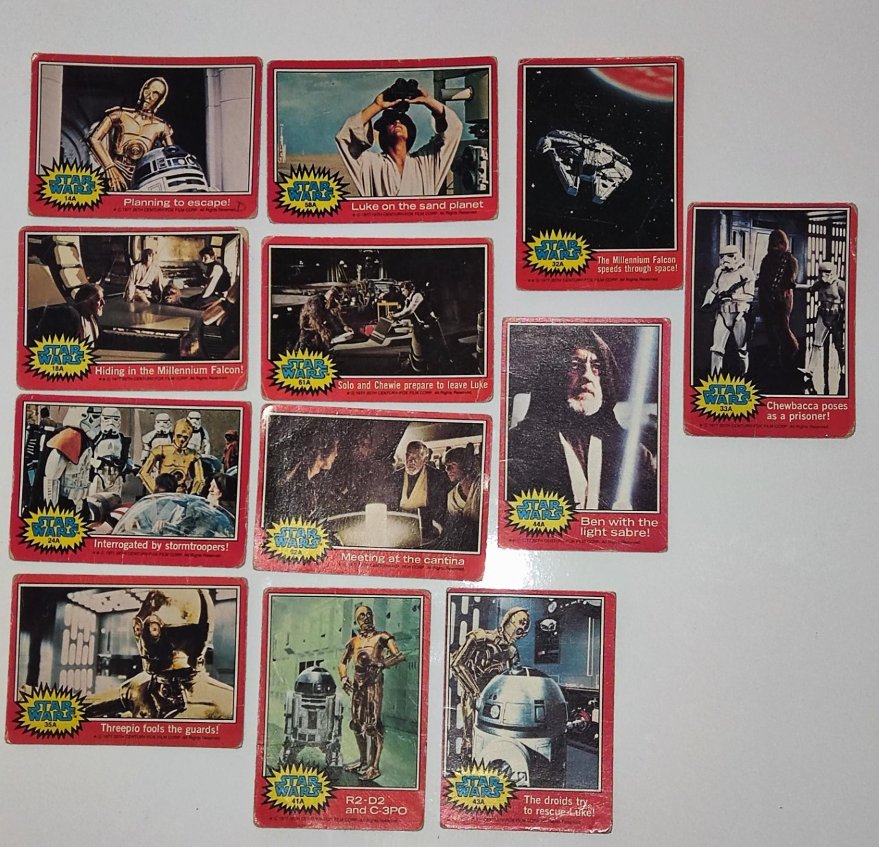 Vintage Star Wars 1977 1st series blue and red cards. - Image 2 of 2