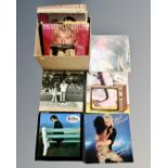 A box of vinyl LP's, Rod Stewart, ELO,