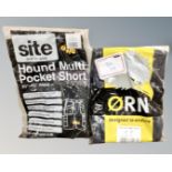 A pair of site hound multi pocket shorts, black,