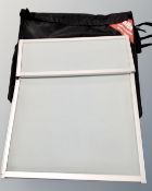 An Alf exhibition board in carry bag