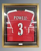 A Charlton Athletic Chris Powell 2003/2004 match worn jersey in frame
