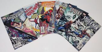 The Amazing Spiderman, Peter Parker and Utlimate Spiderman comics.