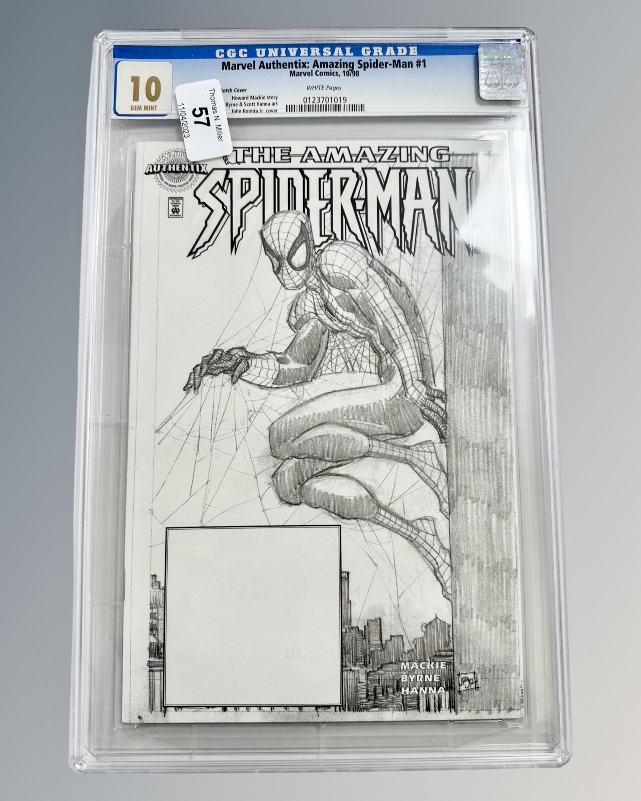 Marvel Comics - Marvel Authentix: Amazing Spider-Man #1, CGC Universal Grade 10, slabbed.