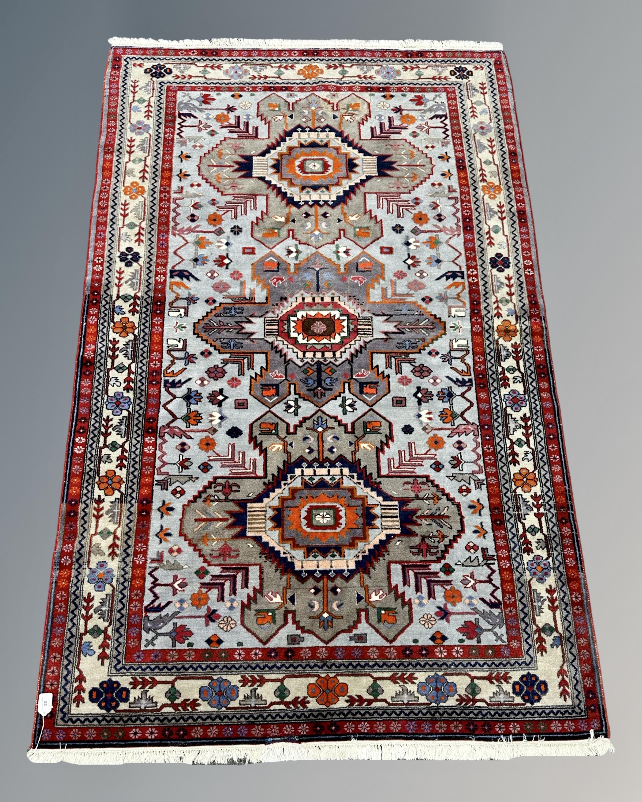 A Caucasian Afshar rug, 132cm by 206cm.