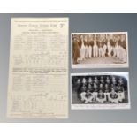Cricket interest : England / Australia 1948 original Scorecard Edrich, Bradman, Compton, Lindwall,