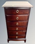 A Stag Minstrel narrow six drawer chest