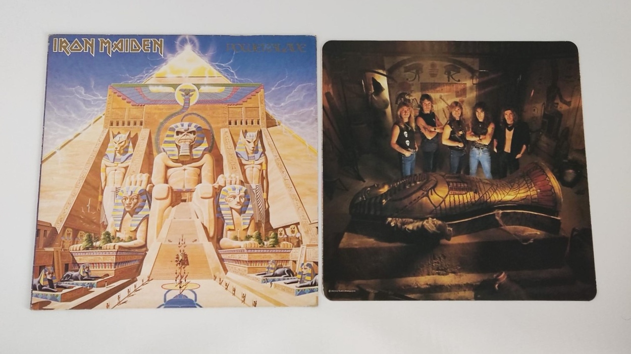 First pressing of Iron Maiden's 'Power Slave' LP 1984.