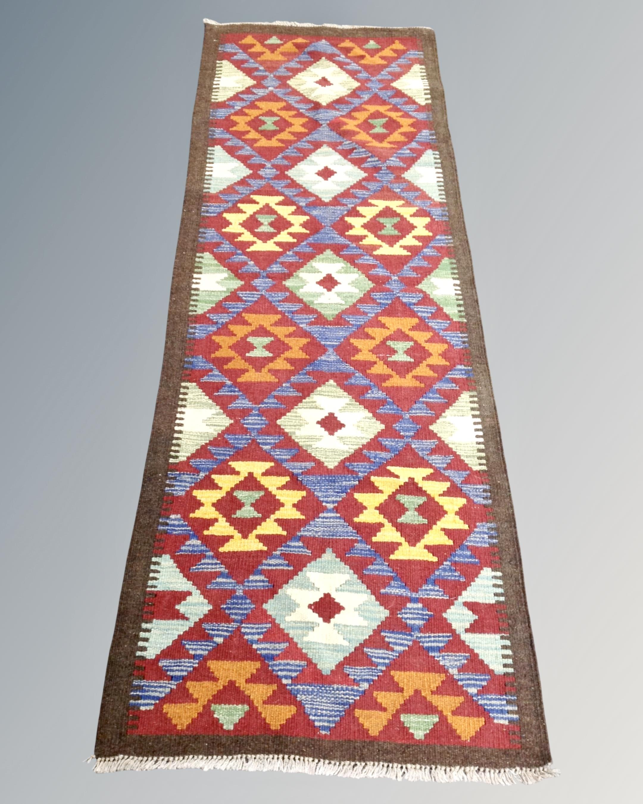 A Maimana kilim runner 196cm by 66cm